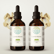 HerbEra Lion's Mane Tincture, Herbal Dietary Supplement for Cognitive Support, Lion's Mane (Hericium erinaceus) Dried Mushroom Extract, Natural, Alcohol-Free, Drops 2x4 oz