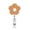 Light Brown, variant on Acrylic Colorful Flower Badge Reel Retractable Alligator Clip ID Card Holder for Nurse Doctor Office Worker Teacher Student