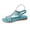 Blue, variant on KEGIRLOM Women Spring/Summer Fashionable And Casual Versatile Water Diamond Comfortable And Casual Elastic Set Sandals With Slope Heels Black 8.5