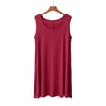 thumbnail image 5 of Dlentnea Women Plus Size Tank Nightgowns Sleeveless Comfortable Breathable Loungewear Soft Sleepwear Dress, 5 of 8