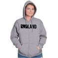 thumbnail image 4 of Kansas Heartland Cute Midland Pride Unisex Fleece Graphic Zip Up Hoodie Brisco Brands 2X, 4 of 5