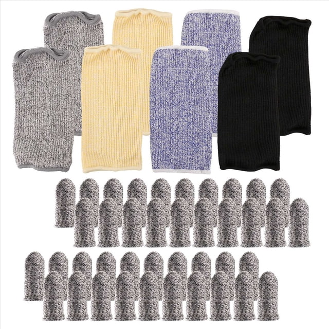 4 Pares de Mangas Resistentes A Quemaduras y , Mangas Protectoras para , Protectores de Antebrazo para Piel Fina y Hematomas con Cubierta para los Dedos