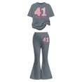 thumbnail image 6 of Gaexia Girls Tshirts and Pants Set,Girls Casual Fashion Outfit With Bow Short Sleeve Top and Long Pants Playwear Comfy Daily Wear Toddler Kids Two Piece Fashion Clothes,11-12 Years, 6 of 6