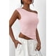 thumbnail image 4 of Remera PRETTYGARDEN 2025 Top Corto Fruncido de Un Hombro Rosa S, 4 of 8