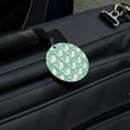 thumbnail image 5 of White Swans Swimming Pattern Round Luggage ID Tag Card Suitcase Carry-On, 5 of 8