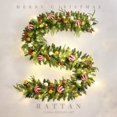 thumbnail image 4 of 2.7M Christmas Artificial Green Garland Wreath Xmas Home Party DIY Christmas Home Decoration Pine Tree Rattan Hanging Decoration, 4 of 5