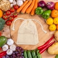 thumbnail image 5 of 6 Pcs Drawstring Bag Mesh Bag Fruit Bags Mesh Pouches Potatoes Onion Bags Cotton Bread Bag Shopping, 5 of 6