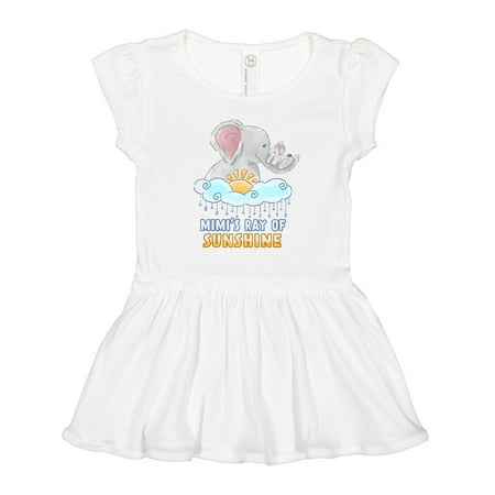 

Inktastic Mimi s Ray of Sunshine Cute Elephants Rainclouds and Sun Gift Toddler Girl Dress