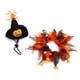 thumbnail image 3 of Conjunto de sombrero y collar de Halloween para mascota, perro, gato, cabeza, patrón de hueso, sombrero, divertido disfraz de cosplay, decoración para fiesta navideña, 3 of 5