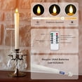 thumbnail image 6 of Real Wax LED Flameless Taper Candles with Timer, Dripless Fake Candlesticks with 3D Flickering Flame, 9.6 Inches White Window Candle for Fireplace Christmas Halloween, 6 of 9
