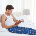 thumbnail image 6 of Picia Dinosaur Driving Mens Soft Woven Cotton Elastic Waistband Sleep Pajama Pant Lounge Sleep Pant With Pockets And Drawstring-, 6 of 9