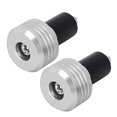 thumbnail image 1 of Tapones de aluminio para manillar de motocicleta, accesorios deslizantes (plateados), 1 of 10