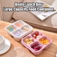 thumbnail image 3 of Bento Lunch Box with Lid 4 Compartments Food Container Multifunction Salad Fruits Vegetables Snack Candy Food Prep Storage Box Kitchen Supplies, 3 of 8