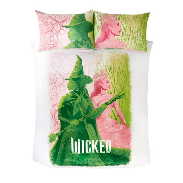 Wicked Reversible Elphaba and Glinda Duvet Cover Set
