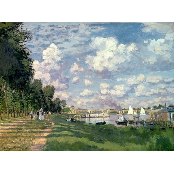 Monet "The Marina at Argenteuil" (1872) Glossy Poster