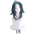 thumbnail image 1 of Peluca para cosplay sintética con capas de color verde azulado degradado, 75 cm, resistente al calor, 1 of 3