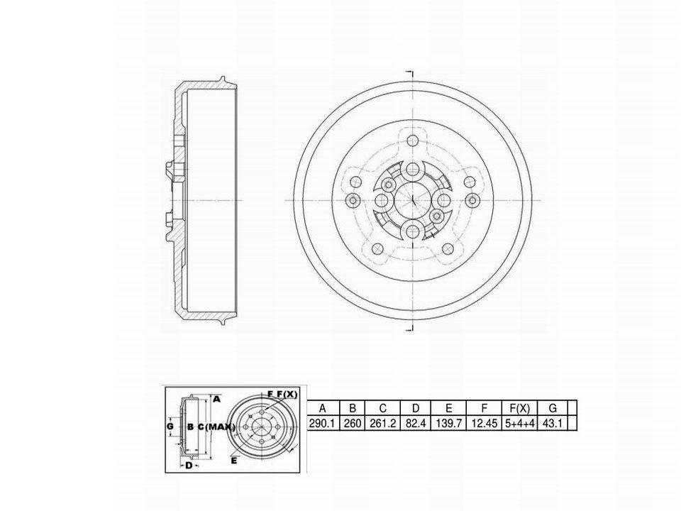 Winstop Brake Drum, Rear WS237563, Kia Sportage 2002-1998