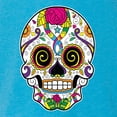 thumbnail image 5 of Wild Bobby Day Of The Dead Sugar Skull Pop Culture Women Tri-Blend Racerback Tank Top, Vintage Turquoise, X-Large, 5 of 5