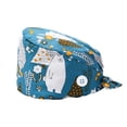 thumbnail image 2 of Operating Hats Nurses Gourd-shaped Long-time Service Pure Color Dull Polish Assorted Colors Buttons Christmas Day Bouffant Caps 22, 2 of 9