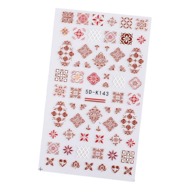 Pegatinas 5D en relieve Sunnimix para uñas decoración artística DIY