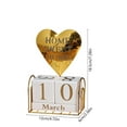 thumbnail image 3 of Valentine's Day Reusable Desktop Calendar Iron Building Block Style Table Ornament, 3 of 6