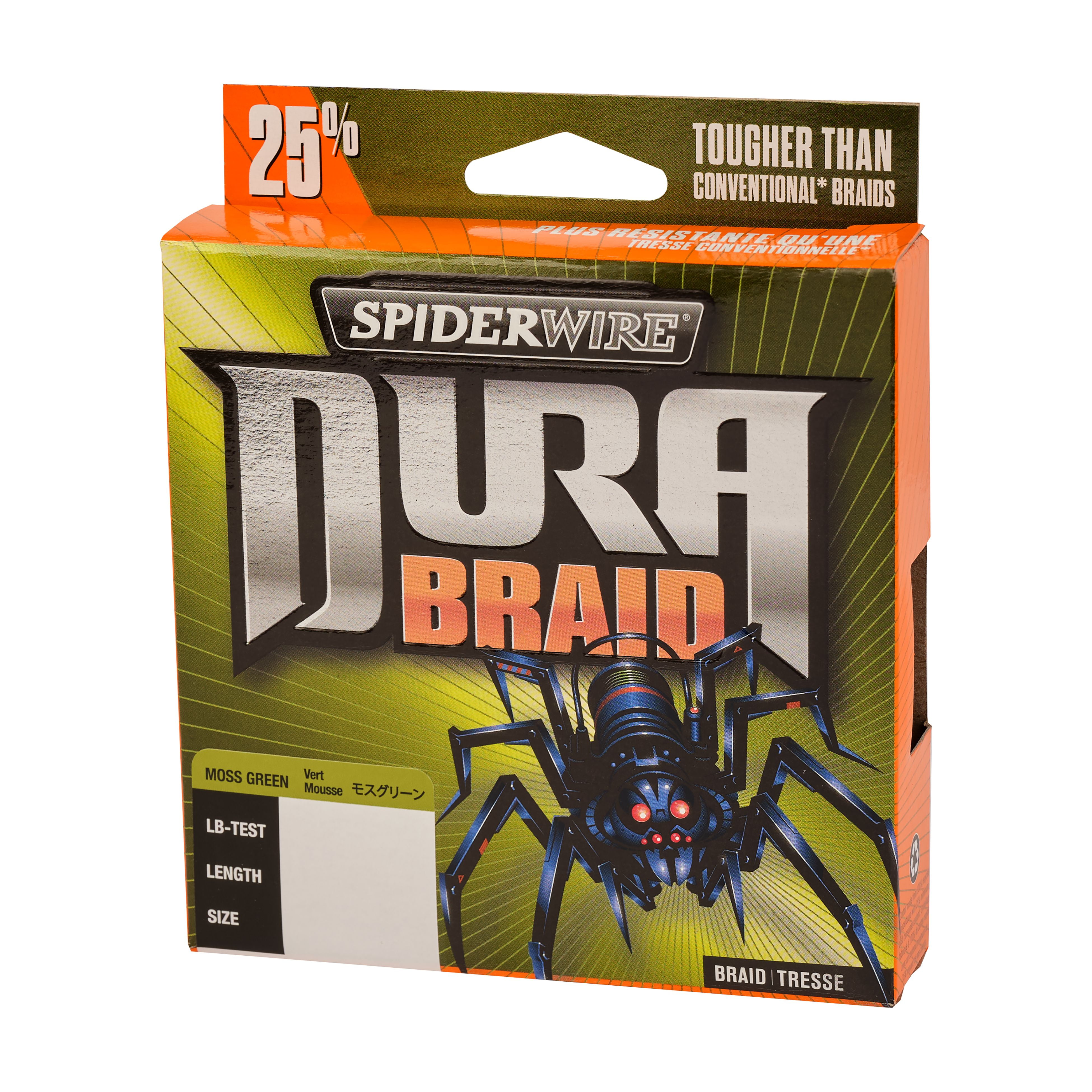 SpiderWire DuraBraid Fishing Line, Moss Green, 40 lb Test Strength, 300 yd