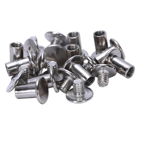 

Scrapbook 5mm x 8mm Nickel-plated Binding Post Screw 10pcs