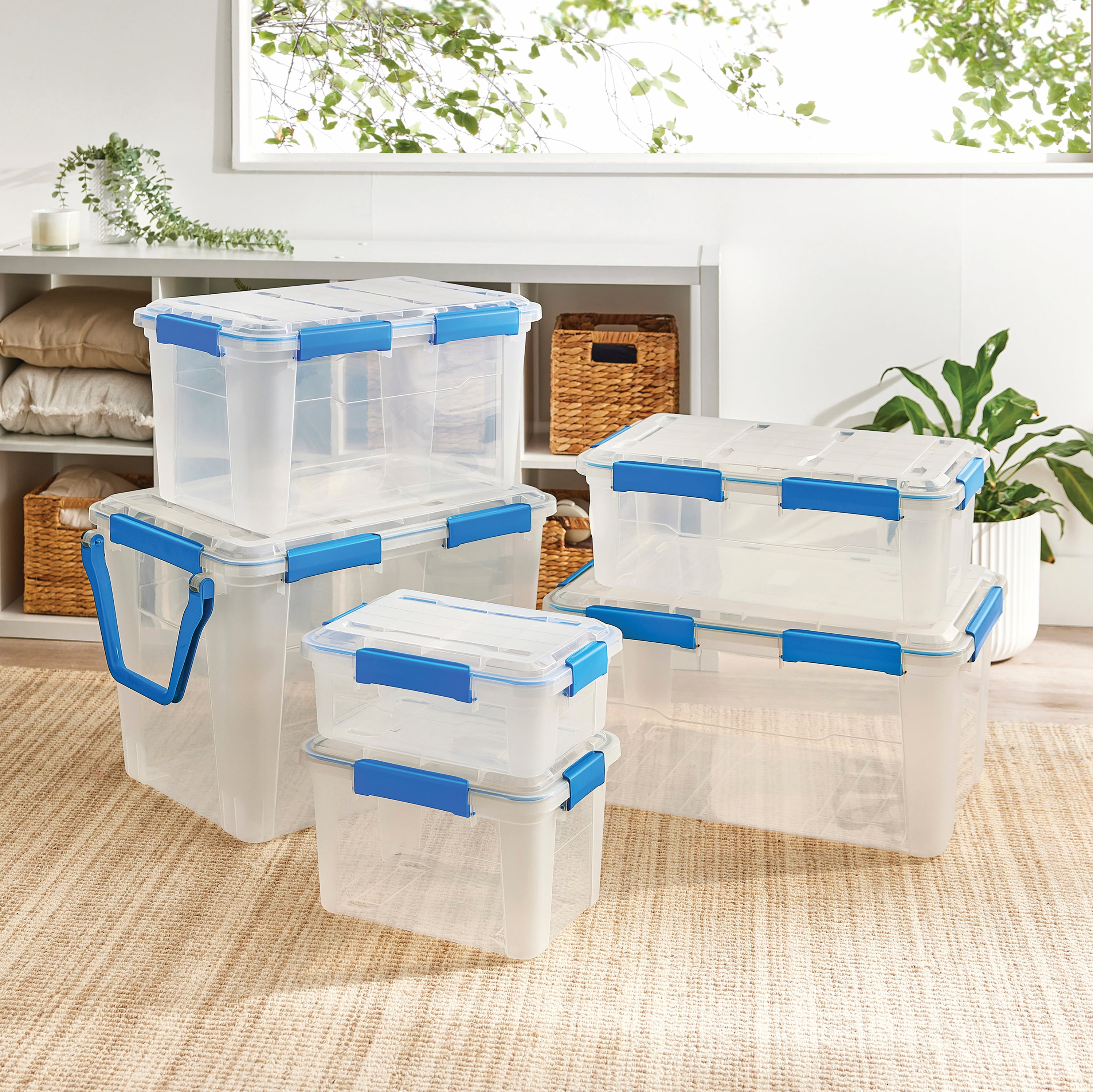 4 Pack - Ezy Storage Waterproof 26.4Gal/105.7Qt/100L Storage Box IP67