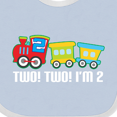 thumbnail image 4 of Inktastic 2nd Birthday Two Two Train Boys Baby Bib, 4 of 4