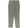 thumbnail image 1 of 1.STATE Womens Plaid Tapered Casual Trouser Pants, Black, 4, 1 of 2