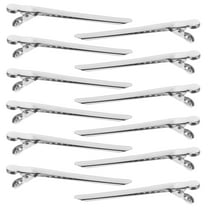 12pcs Large Long Alligator Hair Clips for Styling Salon Sectioning Durable Non- Metal Clips for Thick and Thin Hair Silver