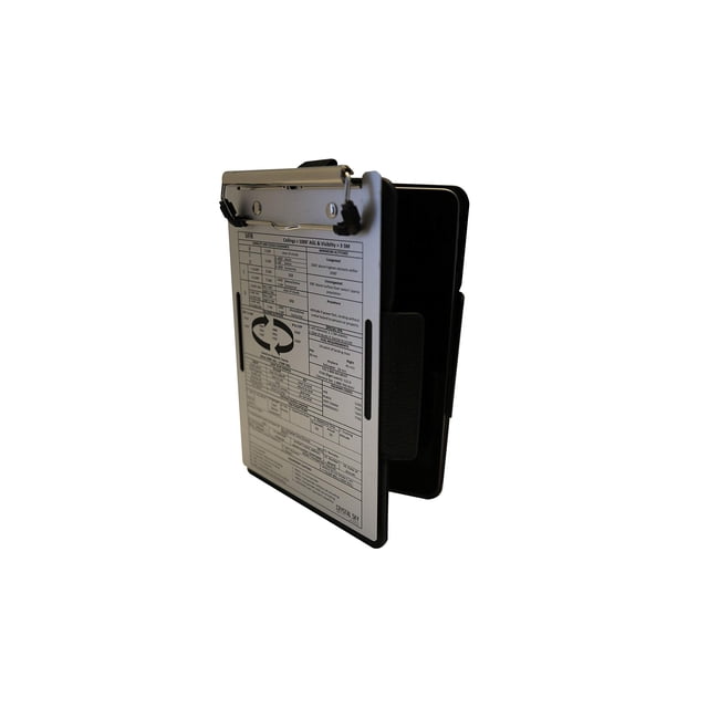 Crystal Pilot FlightFolio (Compatible with Mini iPad_5). Premium Full Grain Leather Flight Kneeboard