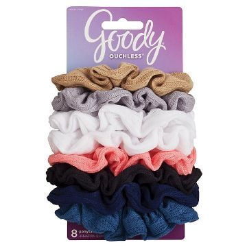 Goody Ouchless Scrunchie, Assorted Colors, 8 Count