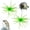#2, variant on Tentacle Creature Lure, 2Pcs Floating Sea Urchin Soft Bait, 6cm/2.36 in, Lifelike Dice Fishing Lures with Multiple Tentacles for Trout, Bass, Crappie