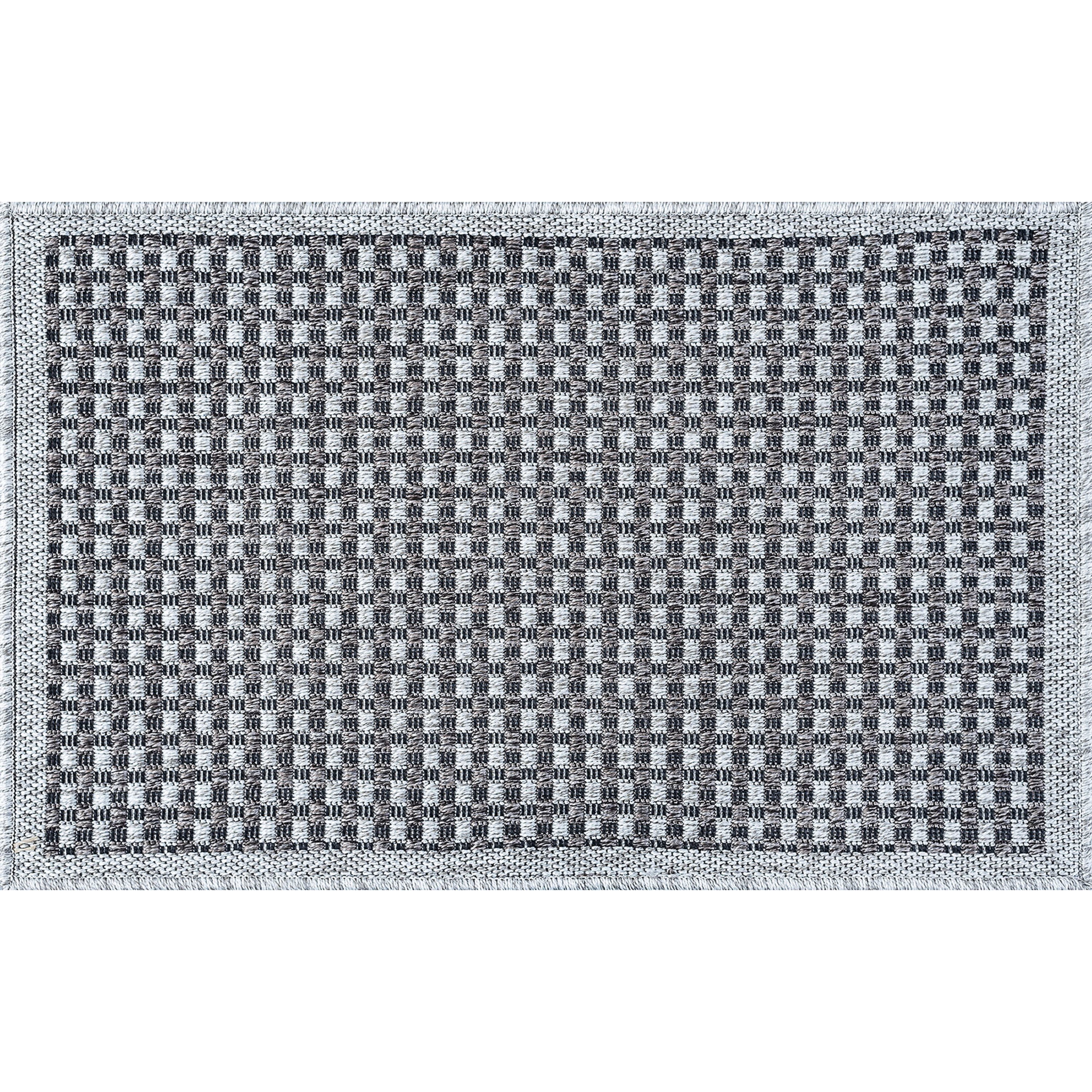 2x3 Water Resistant, Small Indoor Outdoor Rugs for Patios, Front Door Entry, Entryway, Deck, Porch, Balcony | Outside Area Rug for Patio | Light Gray, Basketweave | Size: 2' x 3'