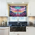 thumbnail image 5 of Beautiful Dragonfly Half Window Tier Curtains 24 Inch Blackout Thermal Insulating Kitchen Linen Tier Curtains for Kitchen, Bathroom, Cafe Home Decor, 5 of 7