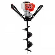 XtremepowerUS Post Hole Digger, Auger Digger 43cc Gas Earth Auger with 8" Digging Bit Set