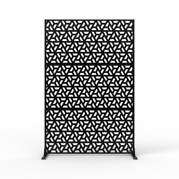 Yeshouse Panel de privacidad independiente para exteriores, ideal para patio, balcón y jardín. Divisorio decorativo de metal, resistente a la intemperie. Incluye soporte y accesorios