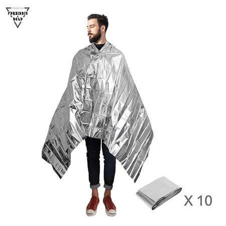 - Forbidden Road 1PC Emergency Solar Blanket Survival Safety Insulating Mylar Thermal Heat (Silver)