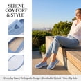 thumbnail image 4 of Womens Woven Orthopedic Walking Shoes Women's Comfortable Mesh Breathable Soft Slip-on Arch Support Sports Sneakers,White 40(US-8), 4 of 7