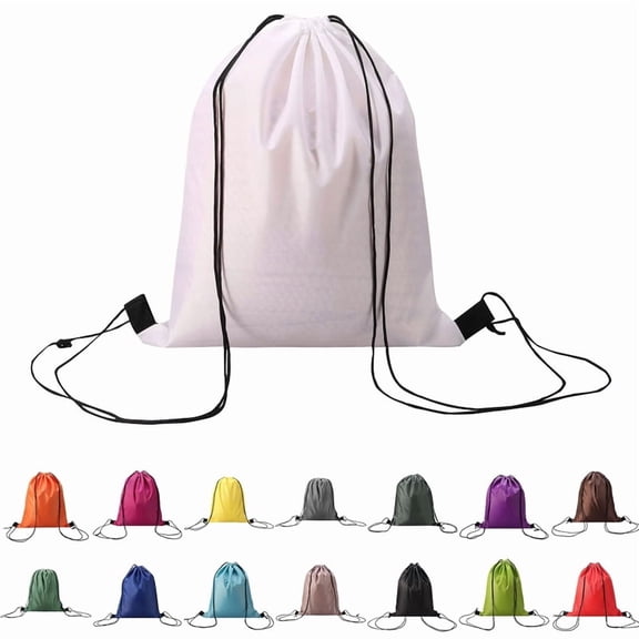 TELOLY Backpack Bag, Waterproof Draw String Back Sack with Zip Pocket, Gym Drawstring Bags Swim Bag for Men Women