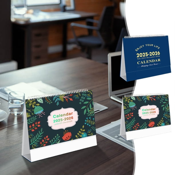 Calendario de escritorio 2025-2026 • Planificador de 18 meses • Decoración elegante de oficina • Regalo profesional • Julio 2025 a diciembre 2026