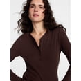 thumbnail image 5 of Scenario Women's and Women's Plus Rib Henley with Long Sleeves, Sizes XS-4X, 5 of 6