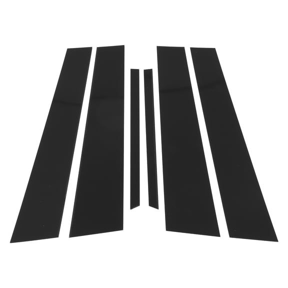 Unique Bargains Door Pillar Window Trim for Chrysler 300C 2011-2021 Black Front Rear Left Right Anti Scratch Sticker Pillar Posts Door Outer Exterior Cover 6 Pcs
