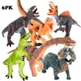 thumbnail image 1 of 6PCs Large Dinosaur Set 13-15” Realistic Looking Dinosaur Toy Set For Party Gift, 1 of 6