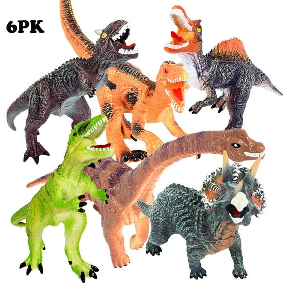 6PCs Grand Dinosaure Ensemble 13-15 "Jouet de Dinosaure Réaliste pour Cadeau de Fête