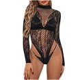 thumbnail image 2 of uublik Womens Loungewear Set Valentine's Day One Piece Nightwear Lace Nightgown Bodysuit Chemise Sleepwear Black Free Size, 2 of 2
