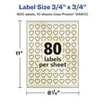 thumbnail image 6 of Avery Pearlized Ivory Heart Labels, .75" x .75", 800ct, 6 of 11