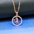 thumbnail image 6 of Uloveido 12 Zodiac Sagittarius Angle Necklace with Rose Gold Plated Men Shooter Shape Cubic Zirconia Constellation Pendant Jewelry Necklace Birthday Nov 23rd to Dec 21st Gift N1047, 6 of 7