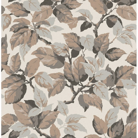 Advantage Canopy Beige Leaf Wallpaper